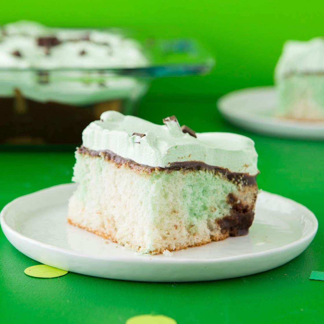 St. Patricks Day Grasshopper Fudge Cake