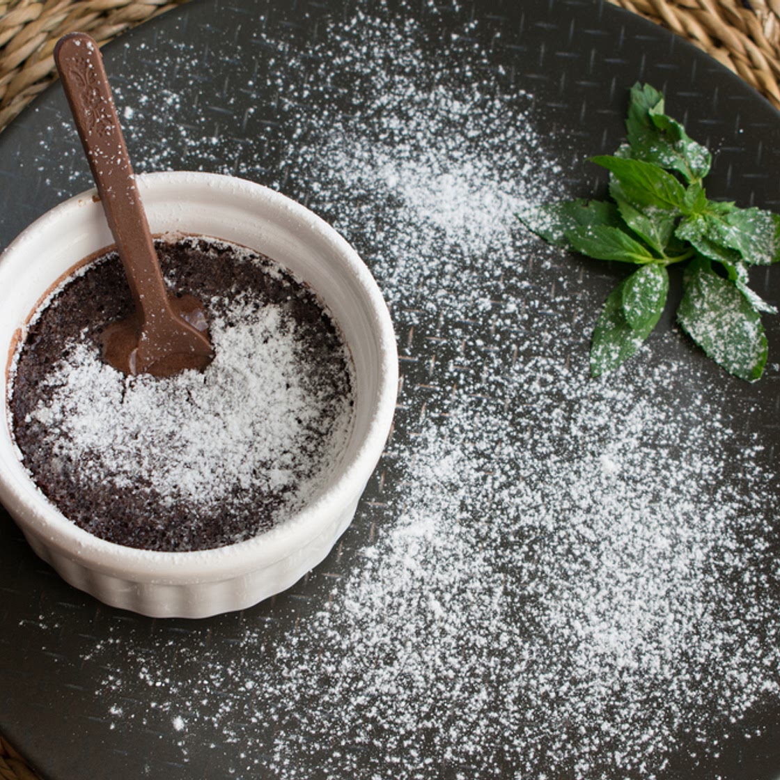Air Fryer Chocolate Soufflé