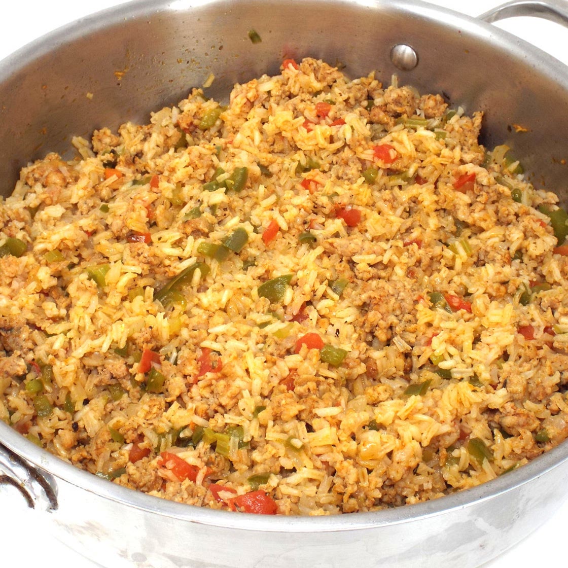 Cajun Chicken Sausage and Rice Skillet