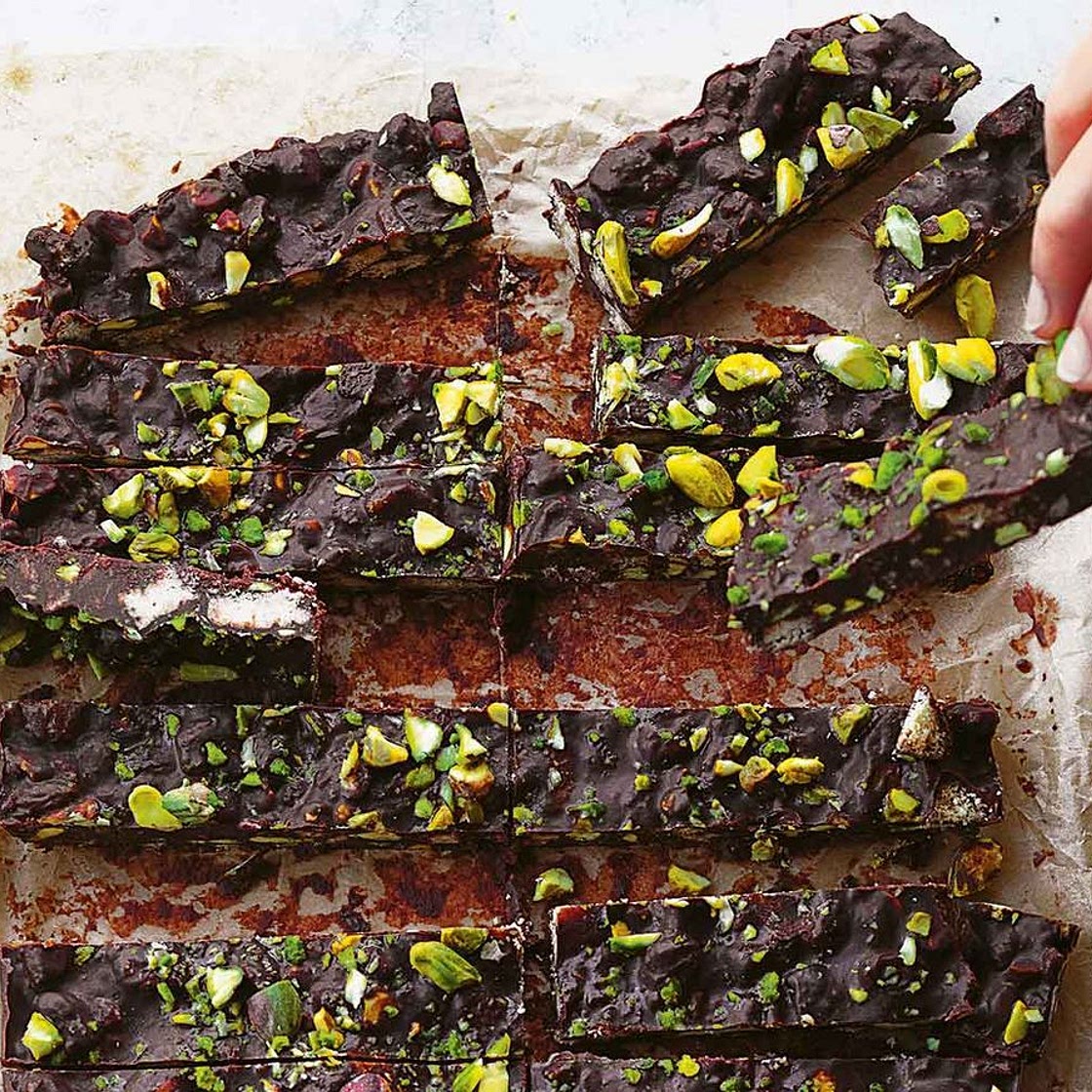 Ottolenghi's mint and pistachio chocolate fridge cake