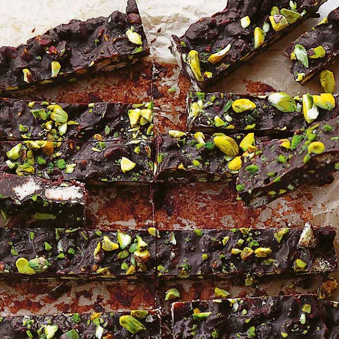 Ottolenghi's mint and pistachio chocolate fridge cake