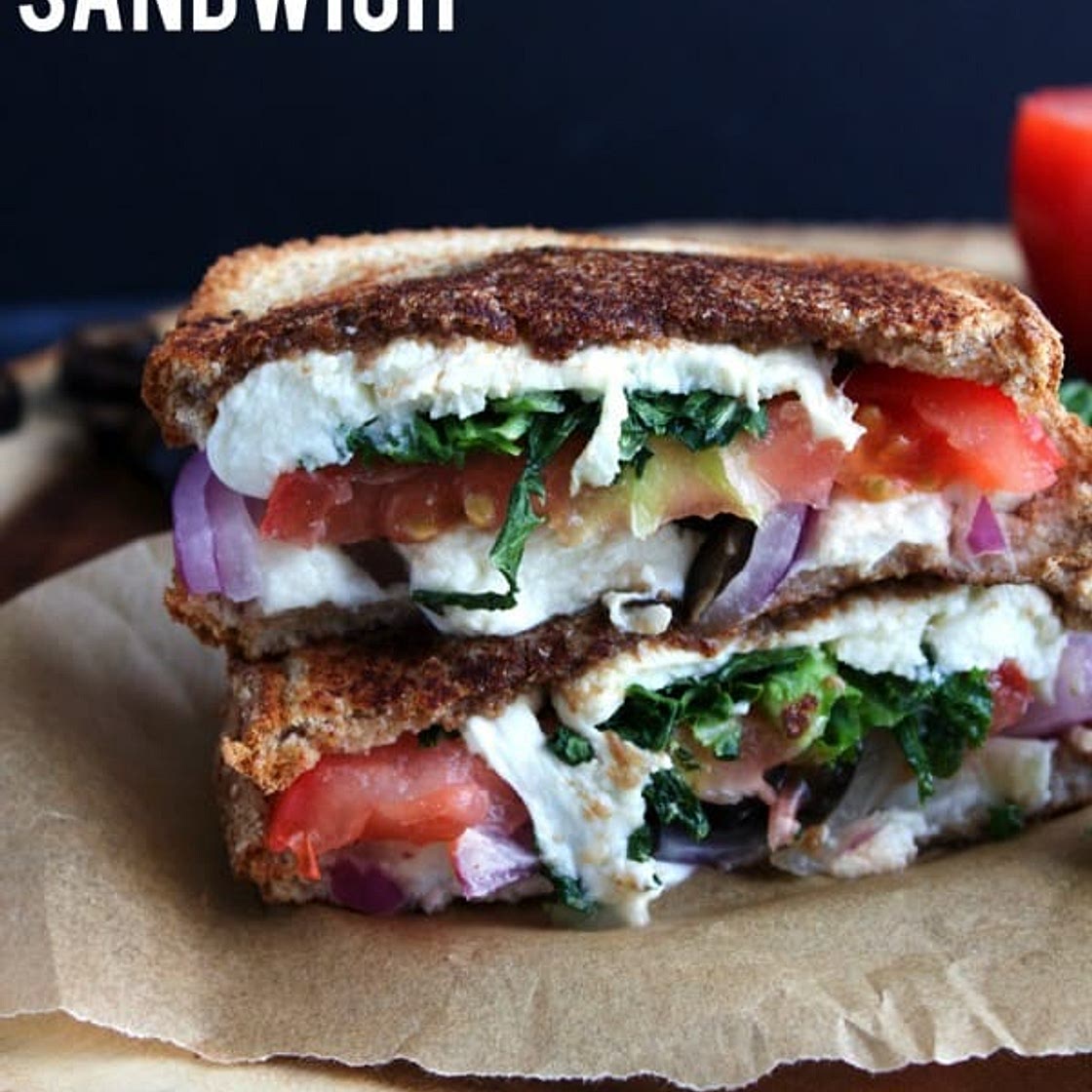 Mediterranean Grilled Cheese Sandwich
