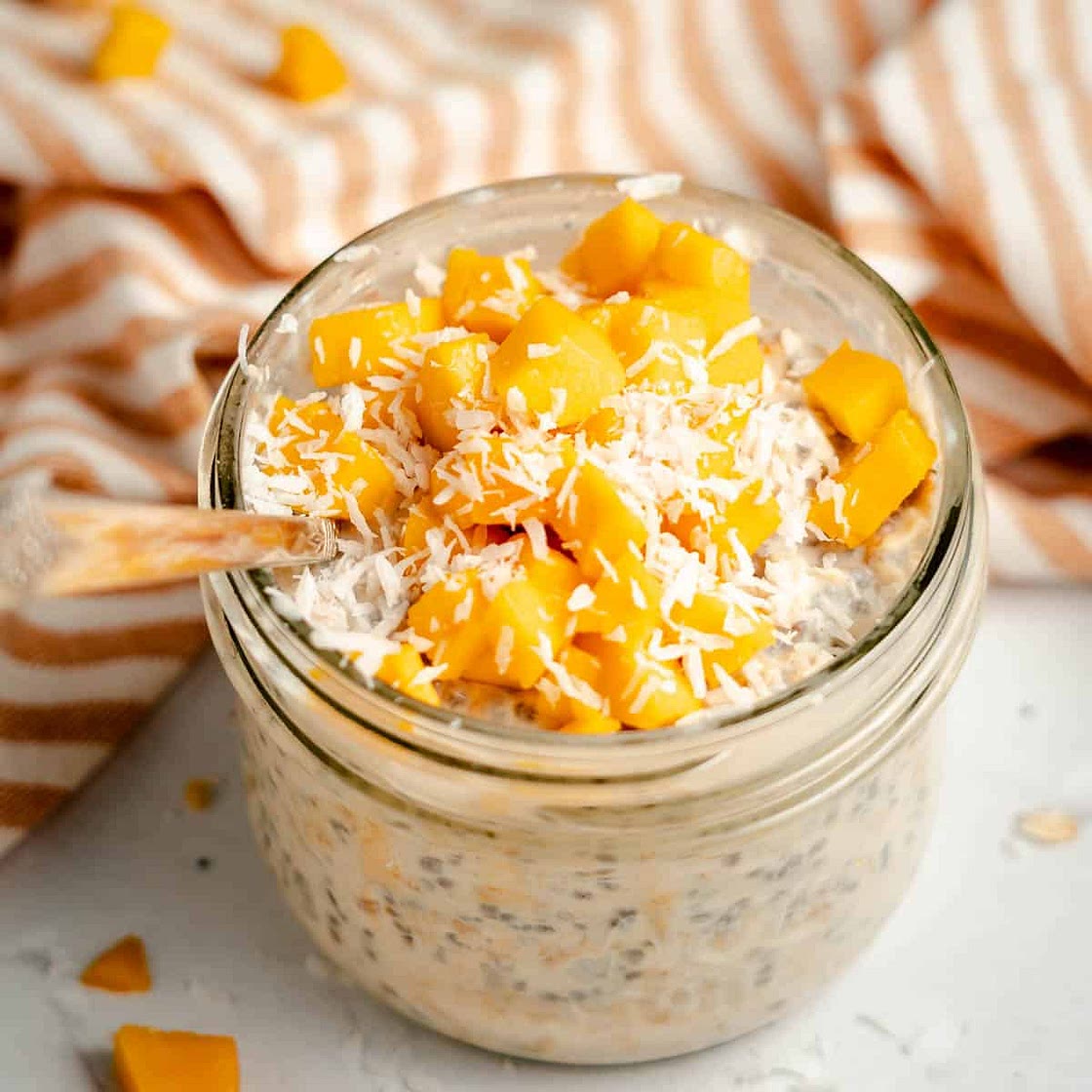 Mango Coconut Overnight Oats
