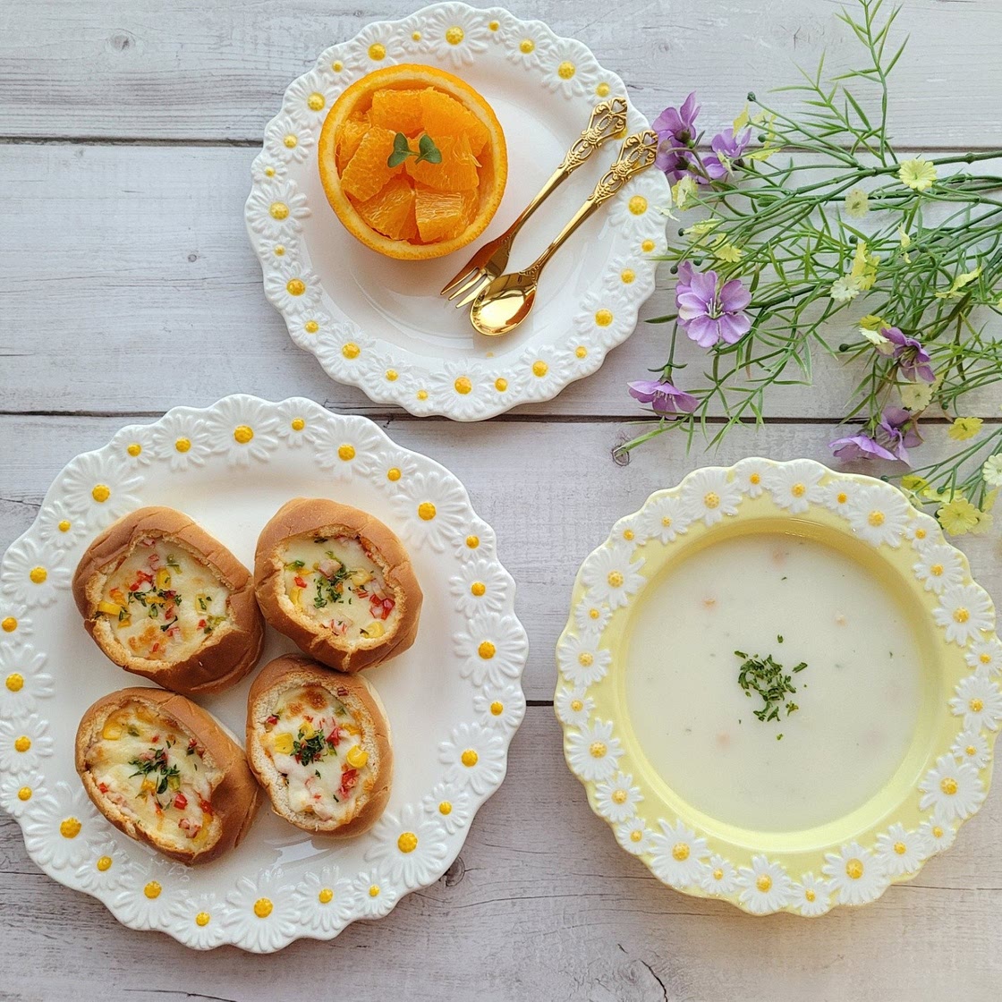 에어프라이어로 만든 간단한 모닝빵 피자 만들기