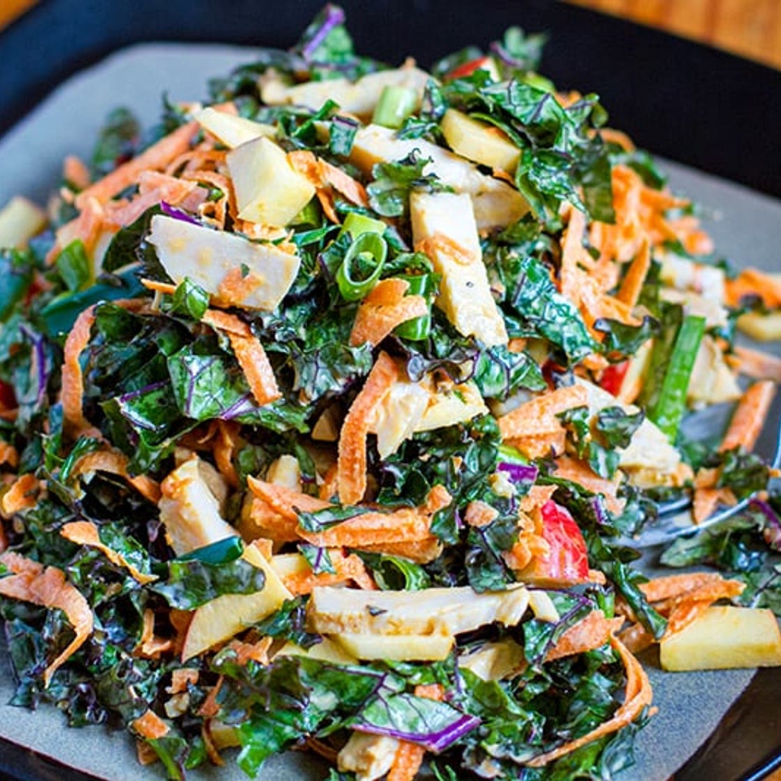 Chicken & Kale Salad With Apple