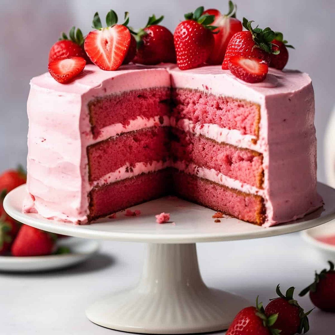 Vegan Strawberry Cake