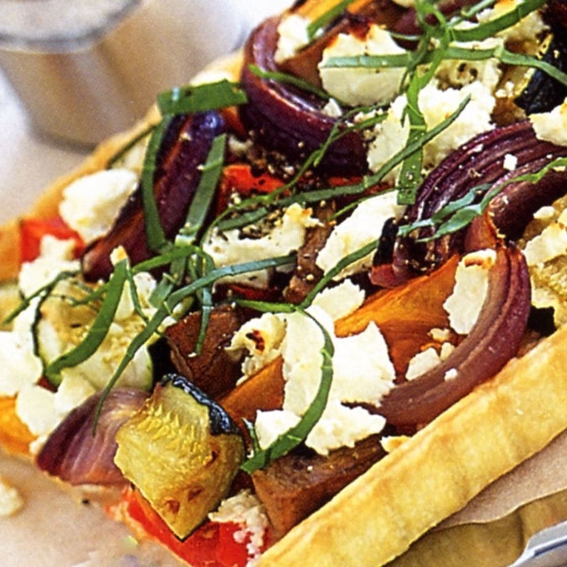 Roasted vegetable tart