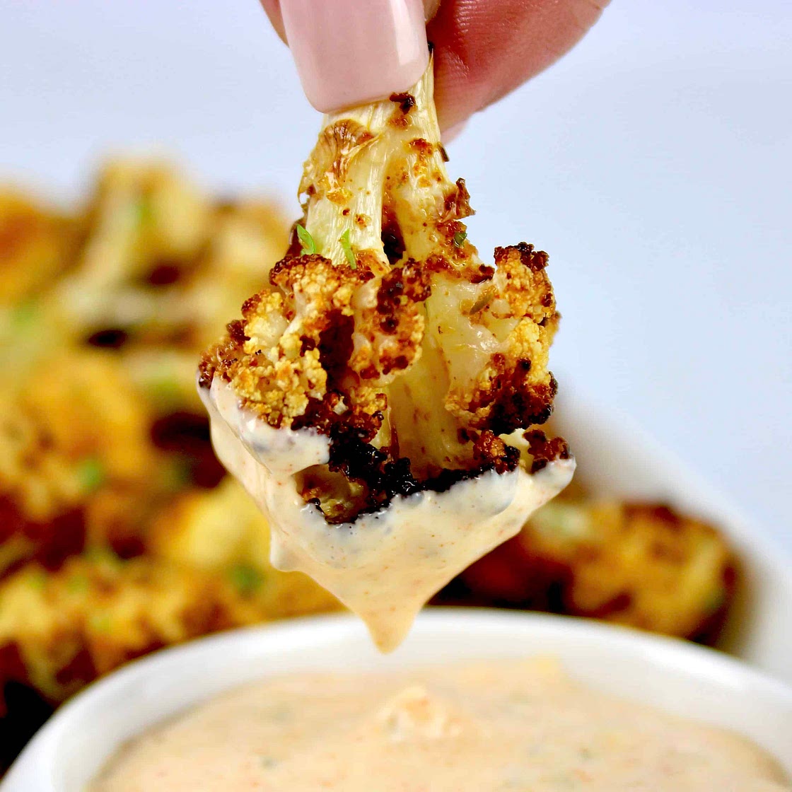 Air Fryer Cauliflower with Dipping Sauce