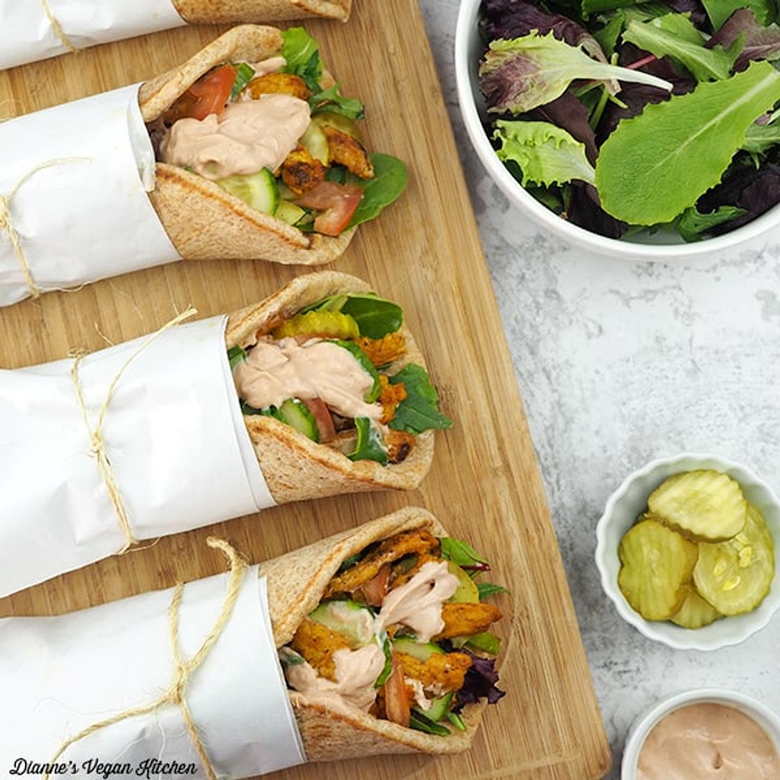 Vegan Shawarma with Soy Curls