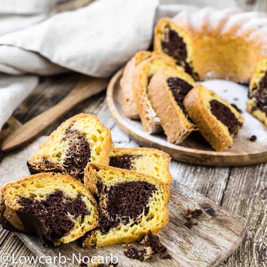 Easy Keto Bundt Cake Recipe in Marble