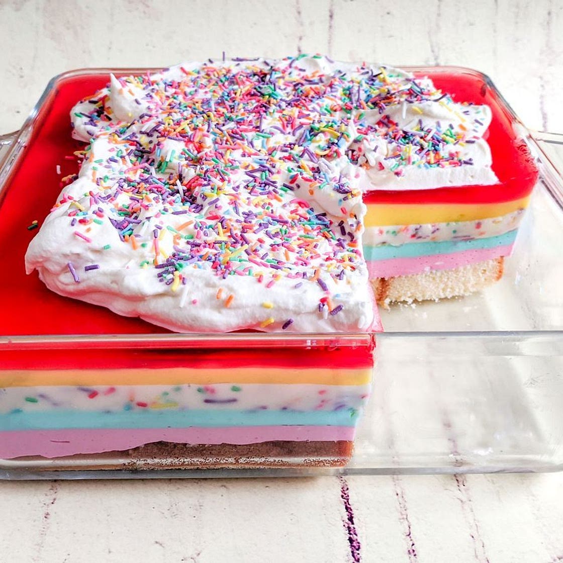 Fairy bread dessert lasagne recipe