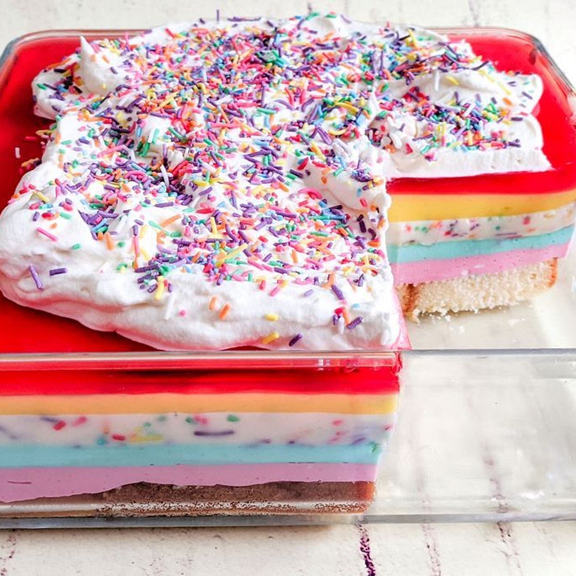 Fairy bread dessert lasagne recipe
