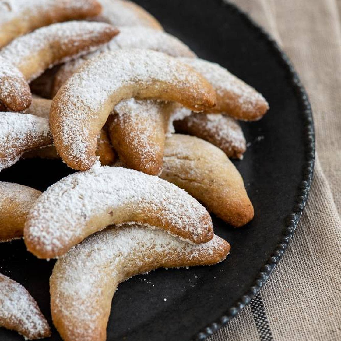 Walnut Crescent Biscuits
