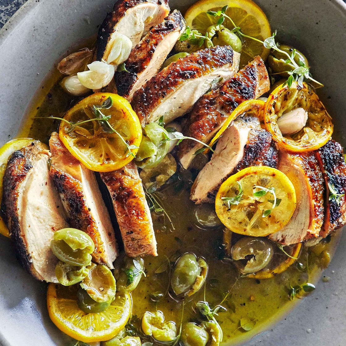 Grilled Chicken With Lemon and Thyme