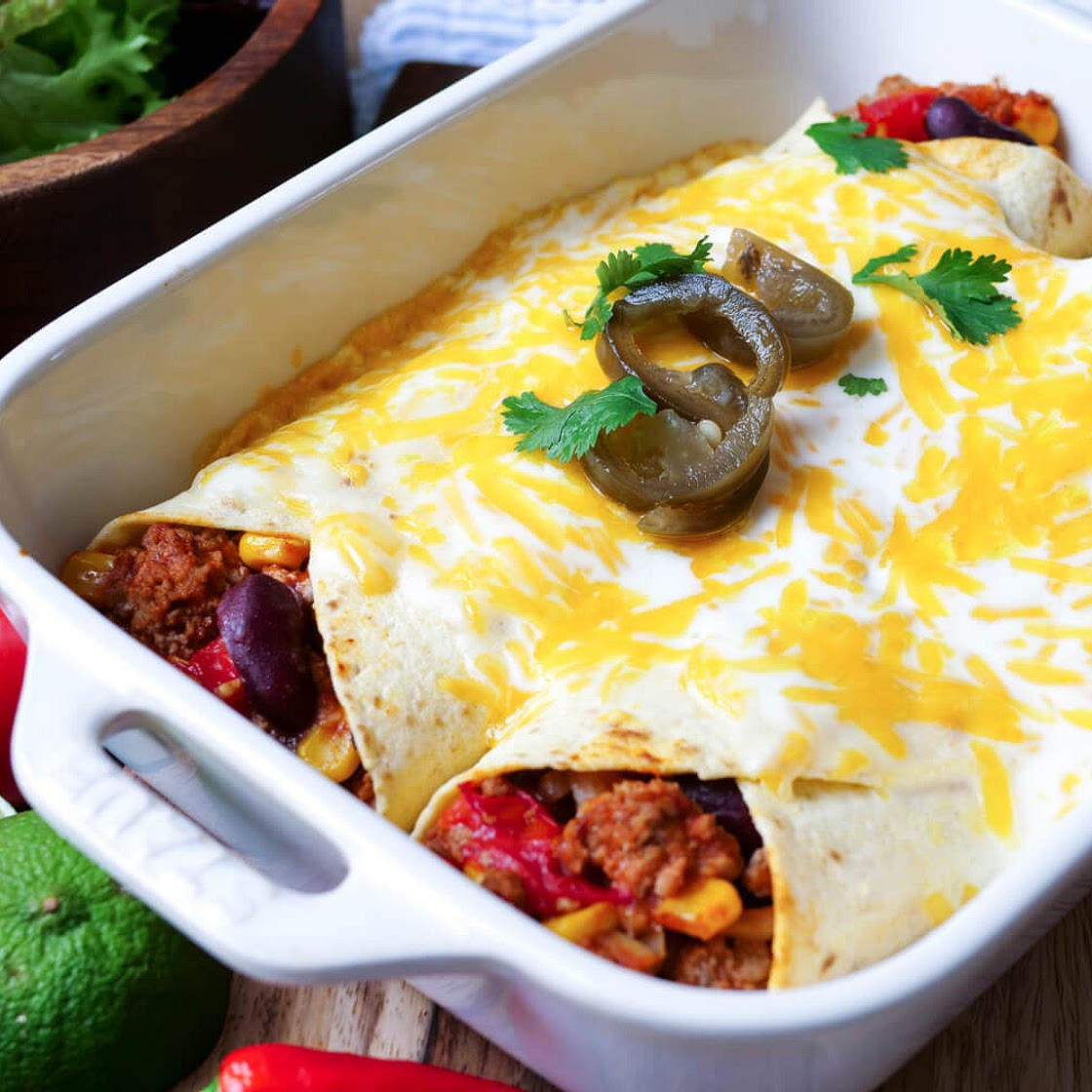 Enchiladas mit Hackfleisch