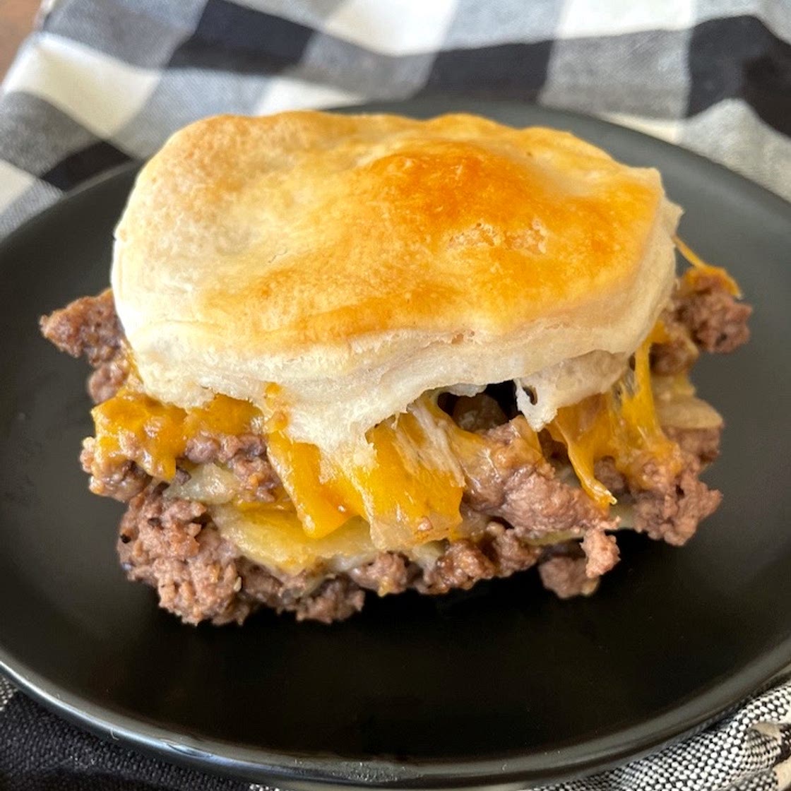 Chopped Cheeseburger Biscuits