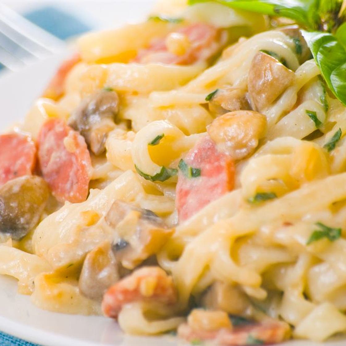 Penne in Cream Sauce with Sausage