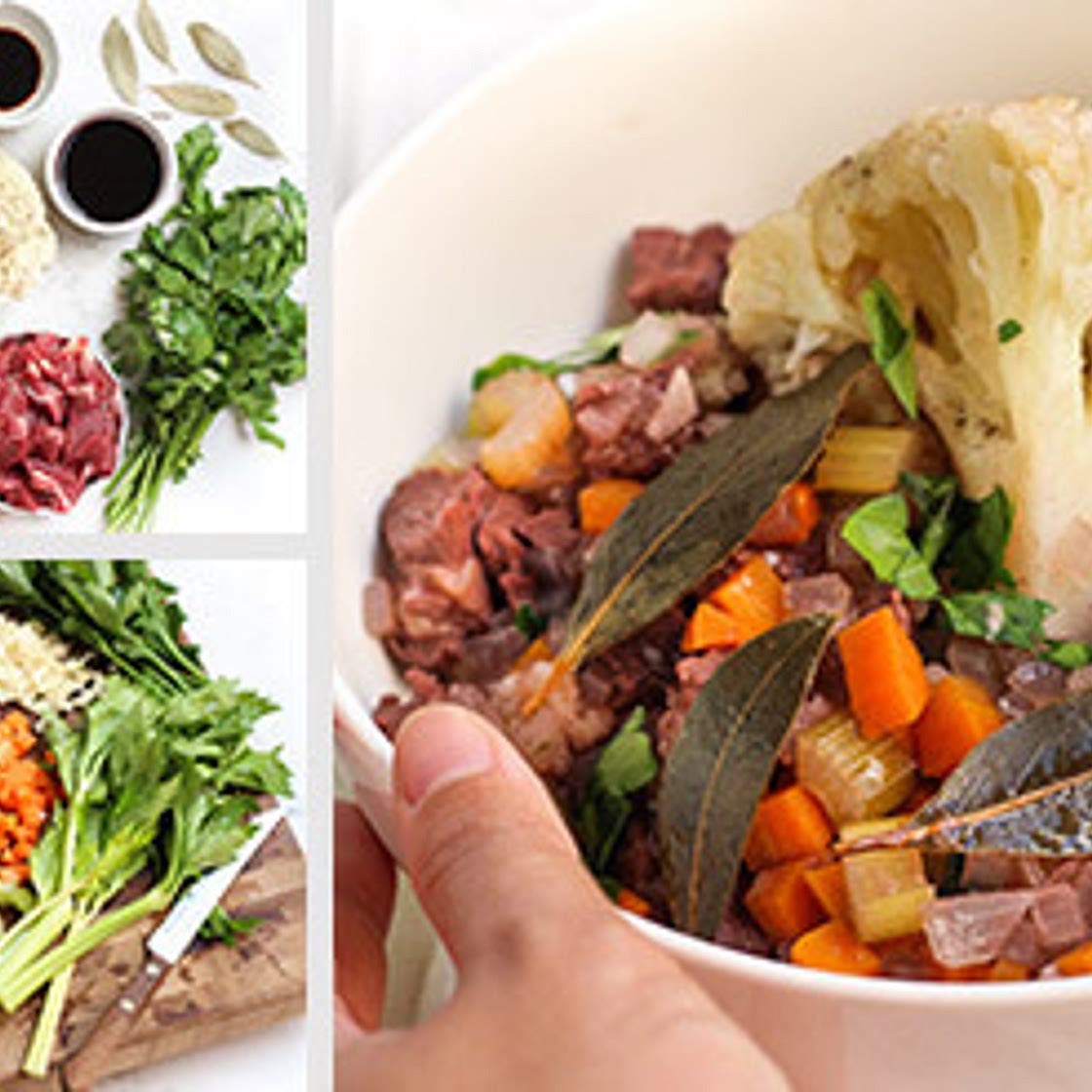 Whole Cauliflower in Heavenly Beef Ragoût