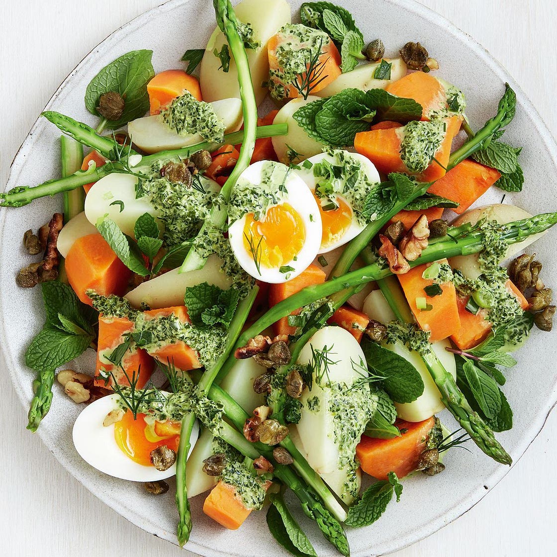 Healthier potato salad with herb dressing recipe