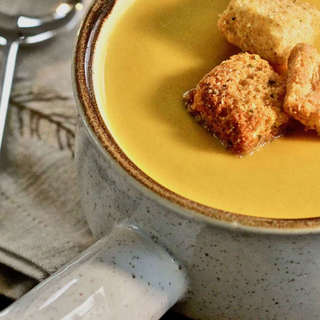 Curried Butternut Squash and Pear Soup