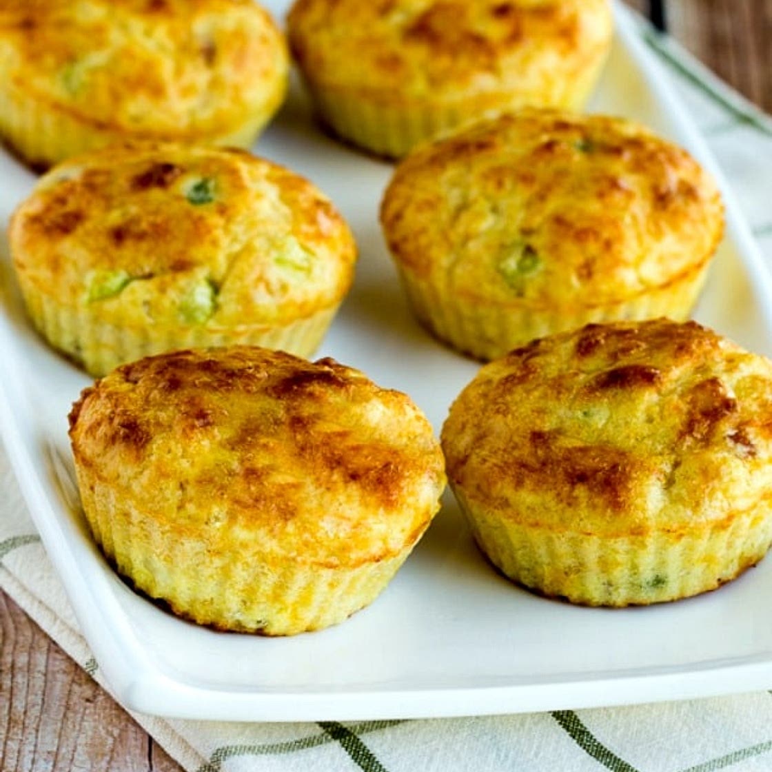 Cottage Cheese Breakfast Muffins with Ham and Cheddar