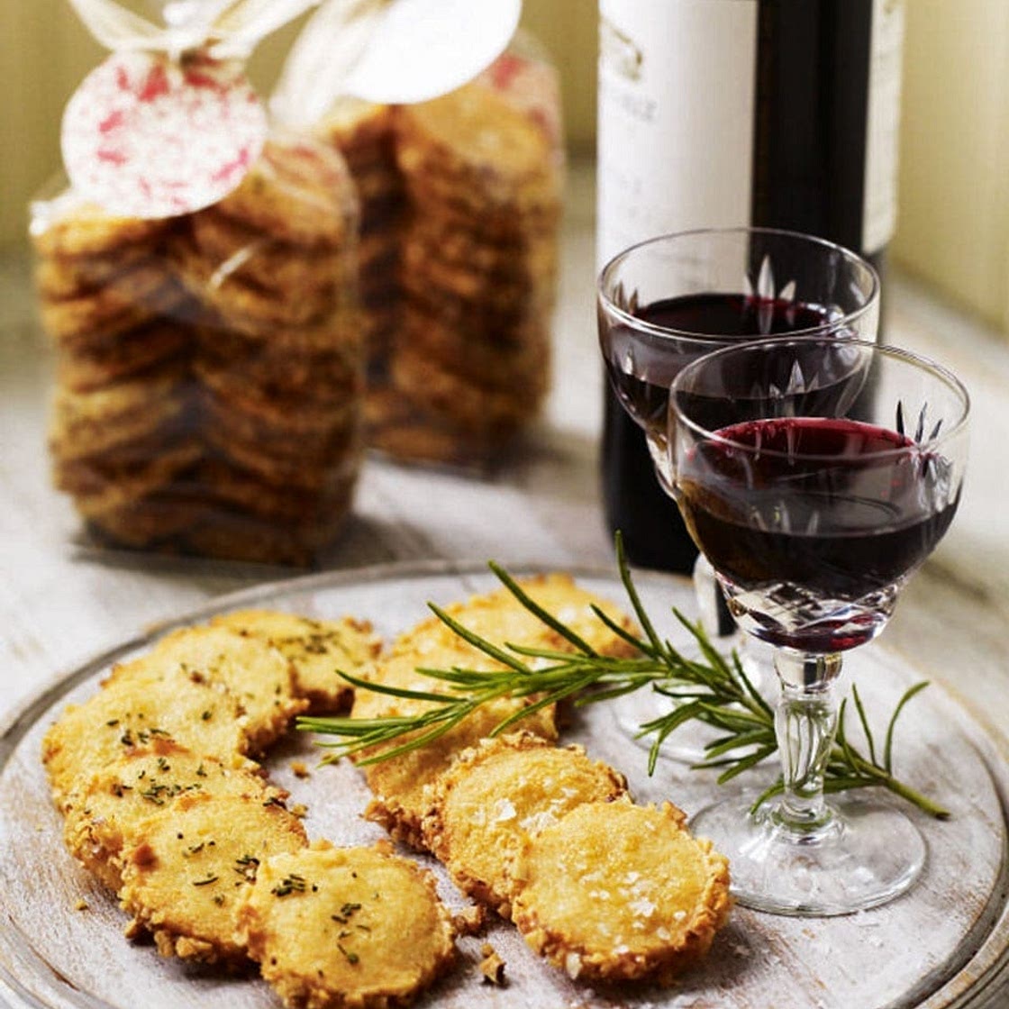 Cheese and rosemary sablés