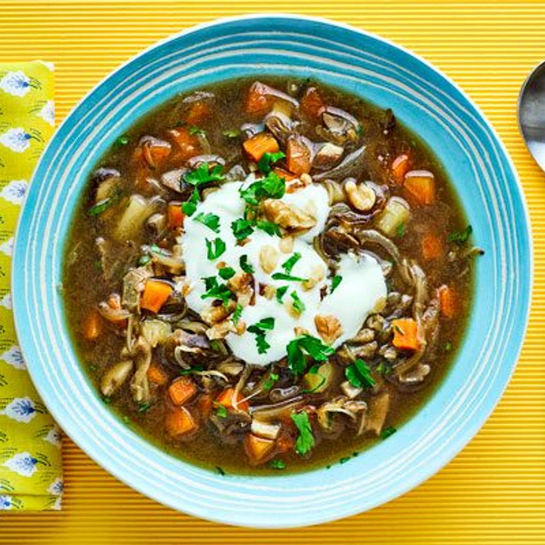 Mushroom & potato soup