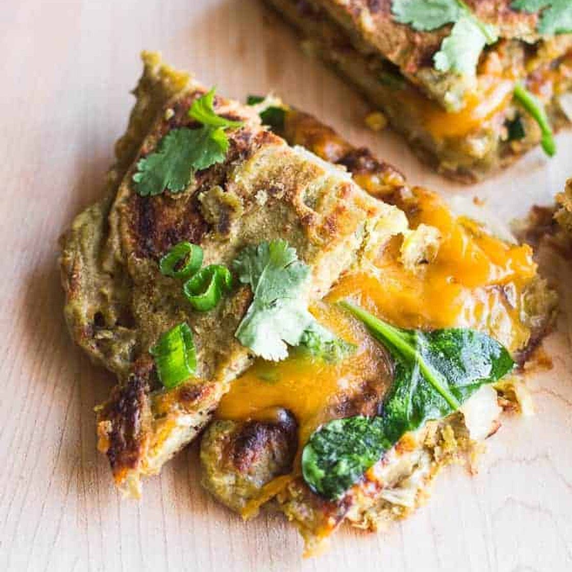 Cheese Stuffed Kimchi Pancakes
