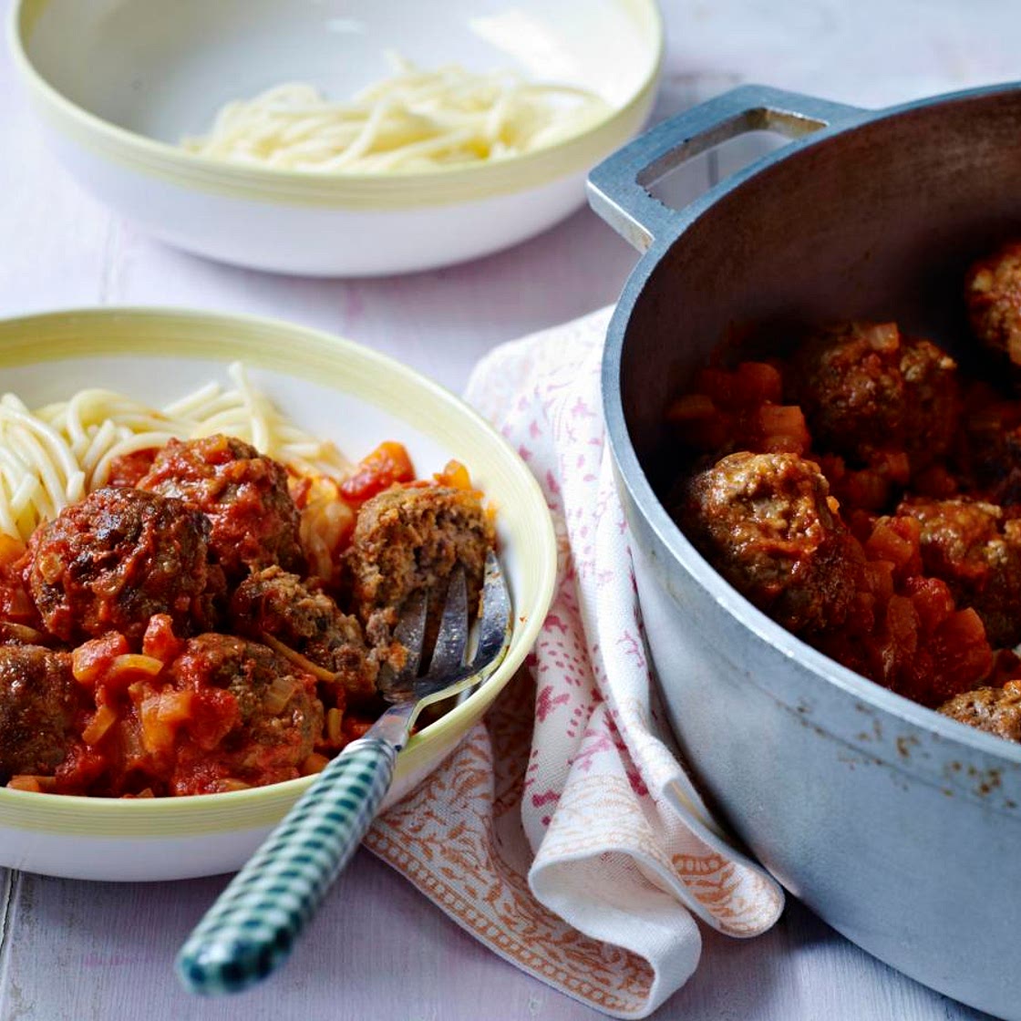 Kids' spaghetti and meatballs