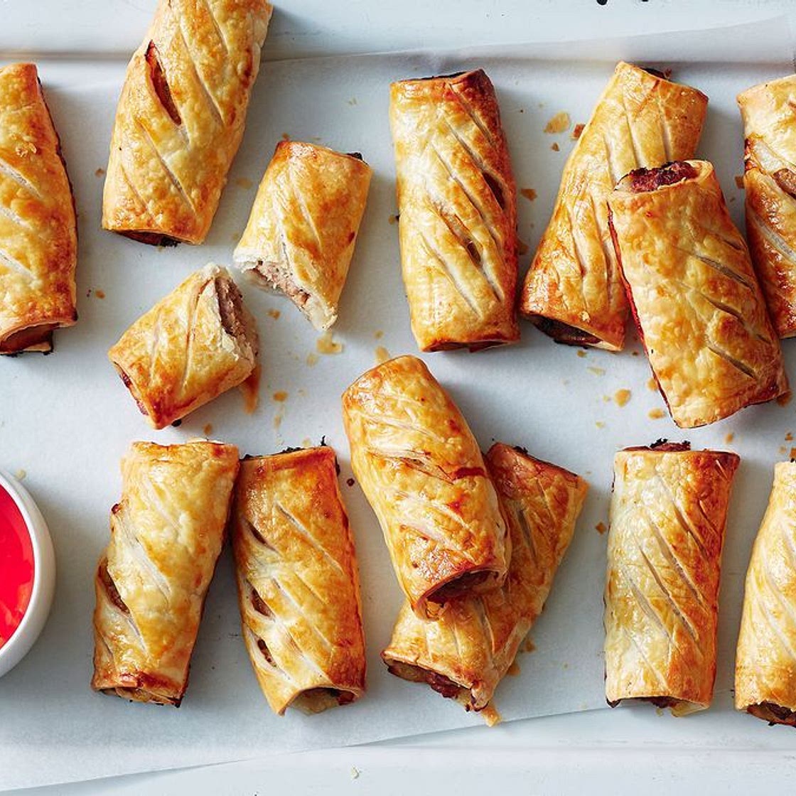 4-Ingredient Sweet and Sour Pork Sausage Rolls recipe