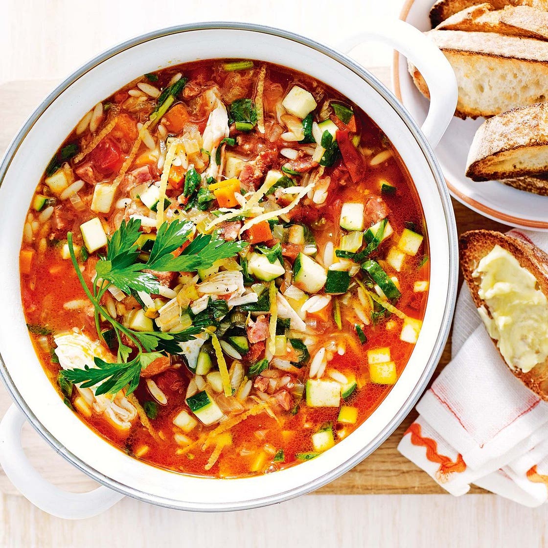 Chicken and chorizo minestrone