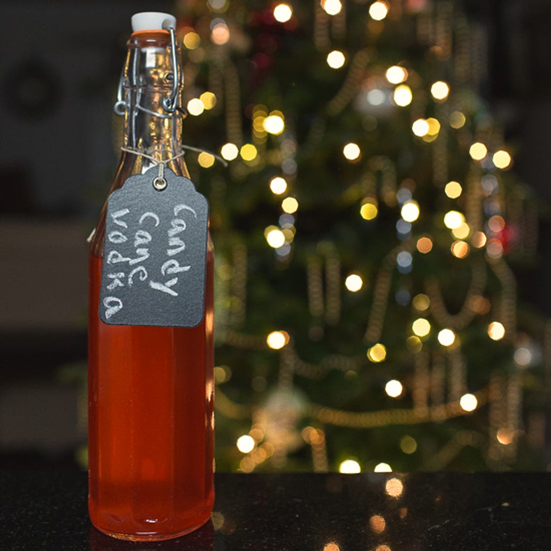 Homemade DIY Candy Cane Vodka