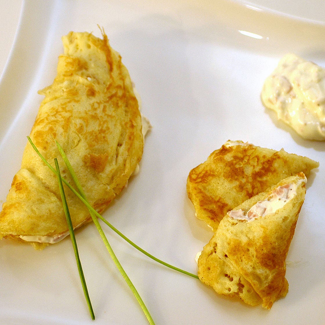 Creppes de jamón y queso