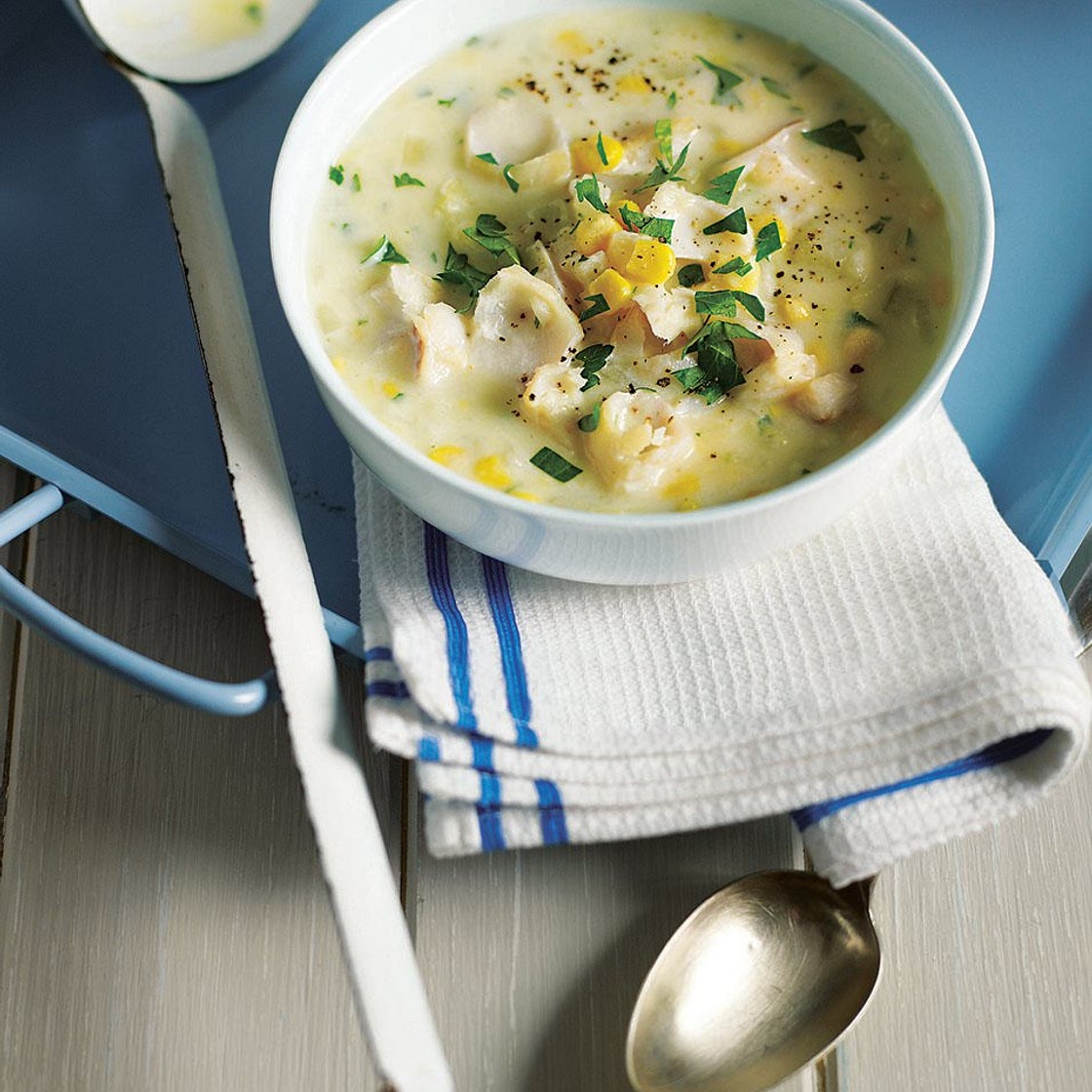 Smoked haddock and sweetcorn chowder