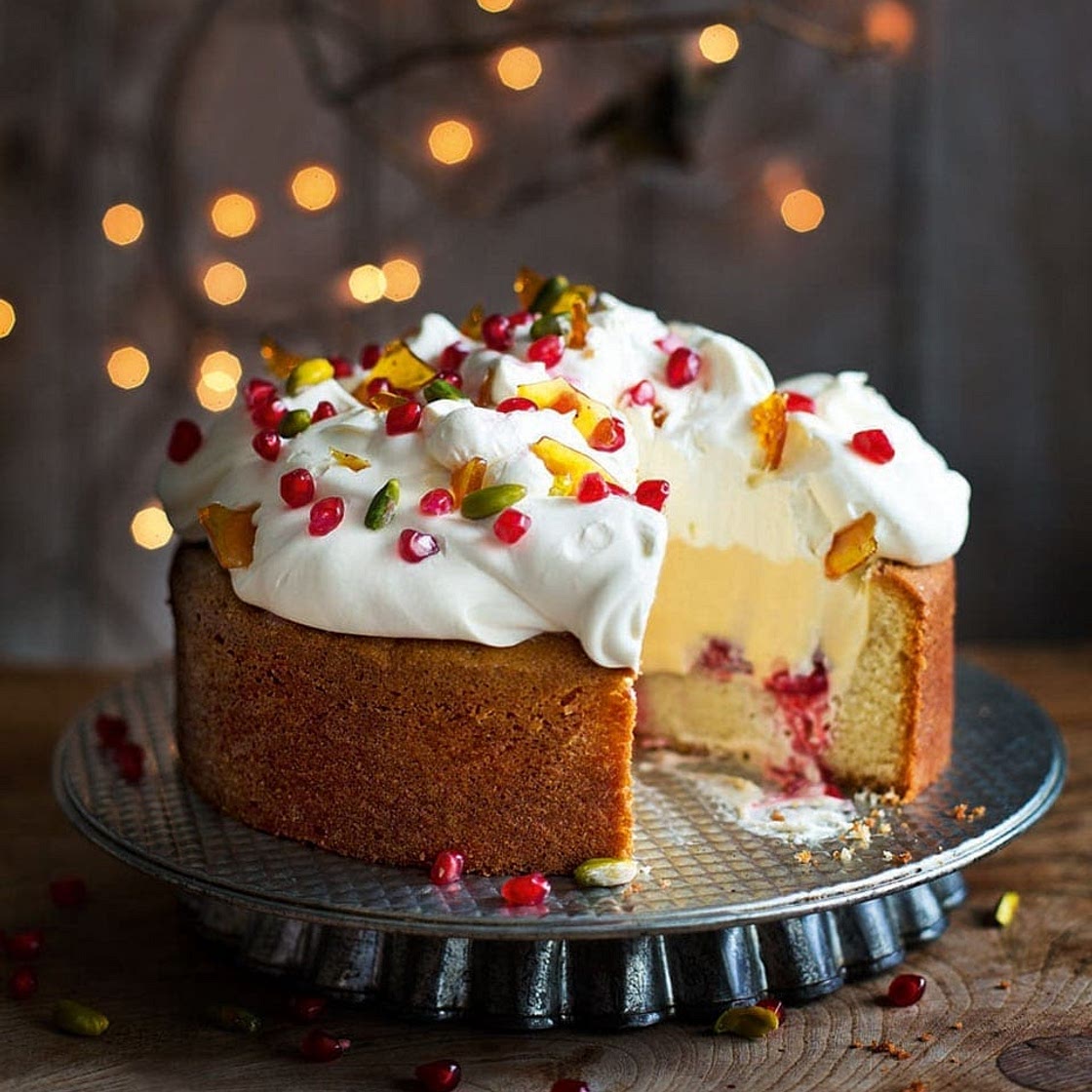 Boozy inside-out trifle cake