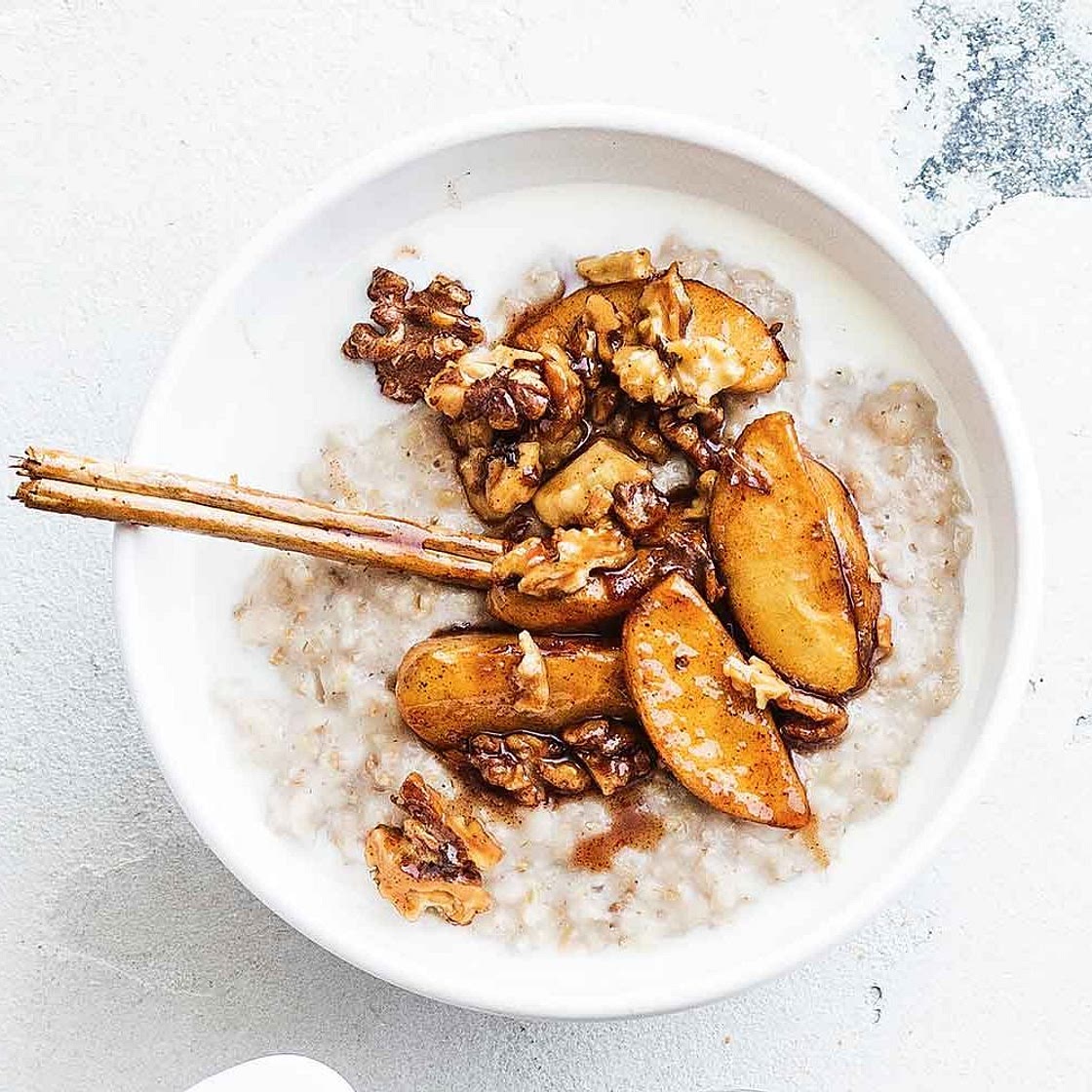 This cinnamon apple porridge is the warming breakfast you need right now
