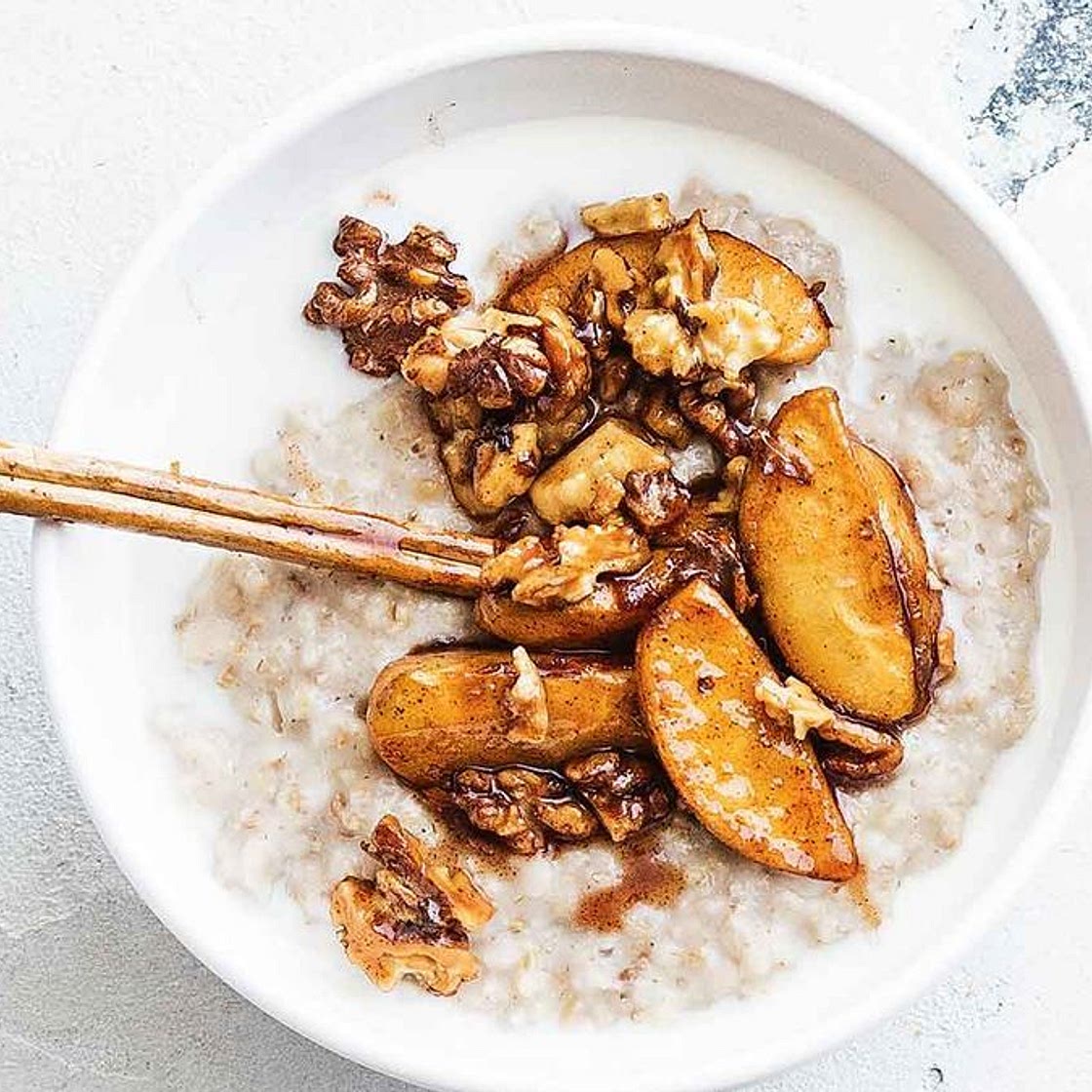 This cinnamon apple porridge is the warming breakfast you need right now
