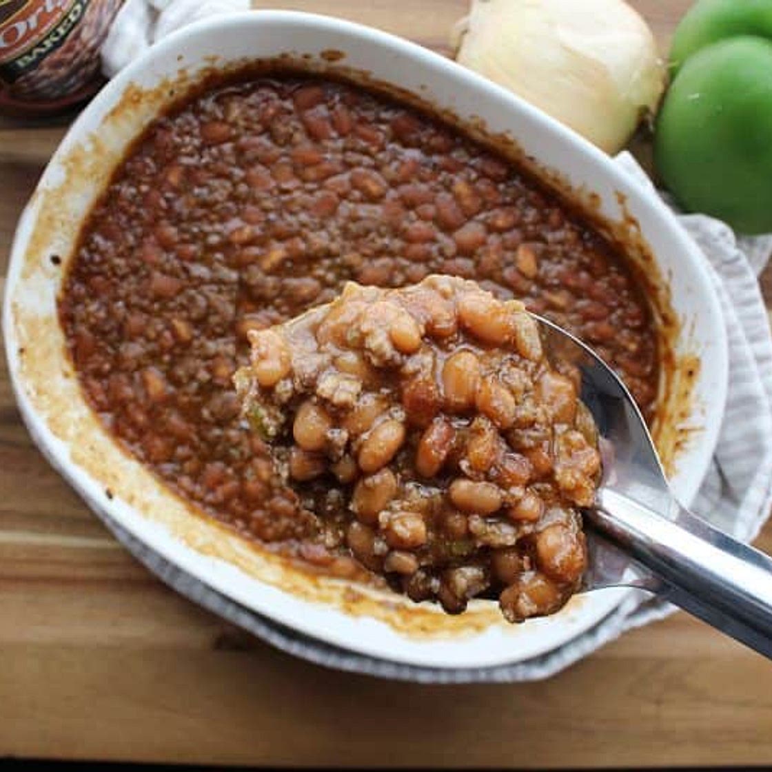 Barbecue Baked Beans With Ground Beef