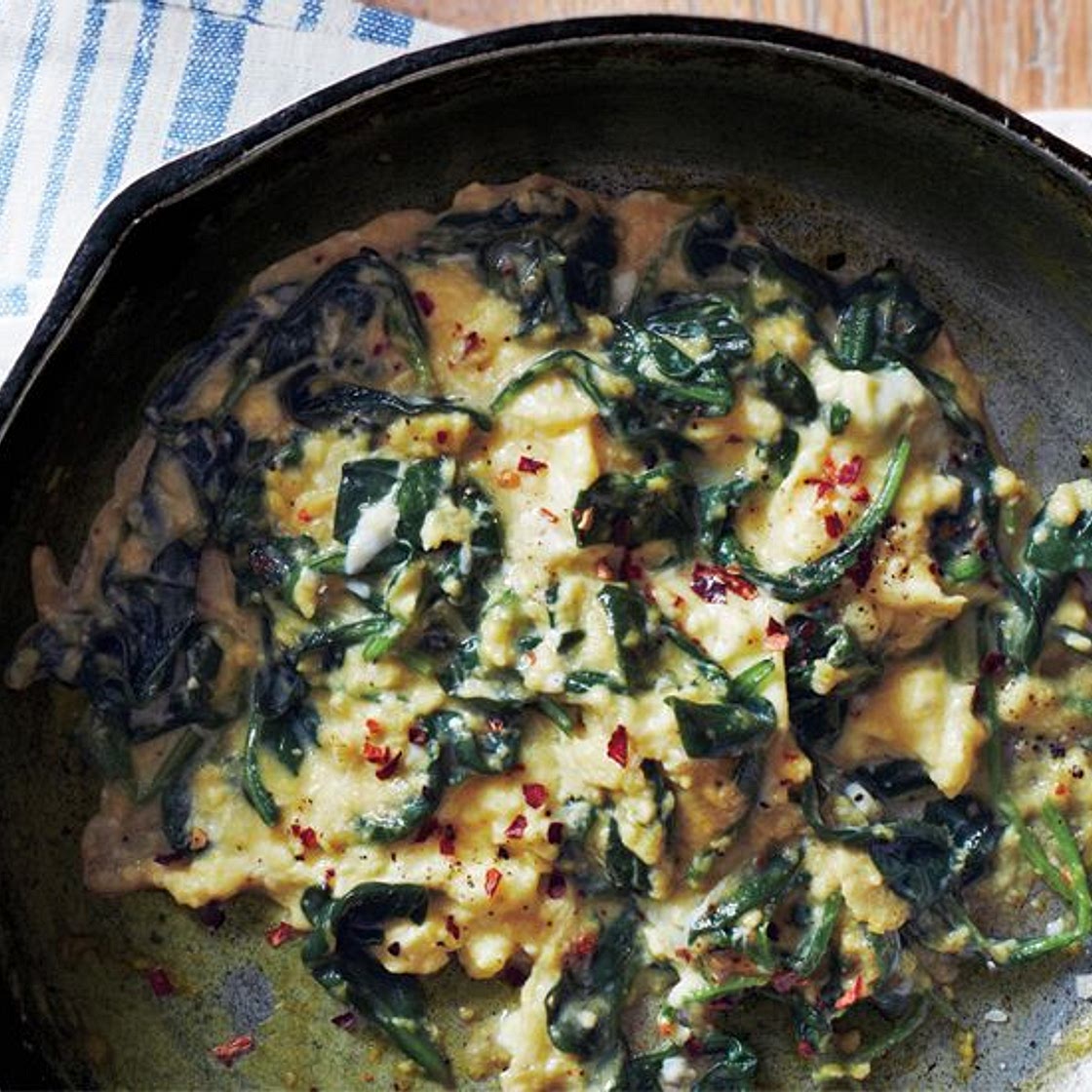 Scrambled Eggs with Spinach & Parmesan