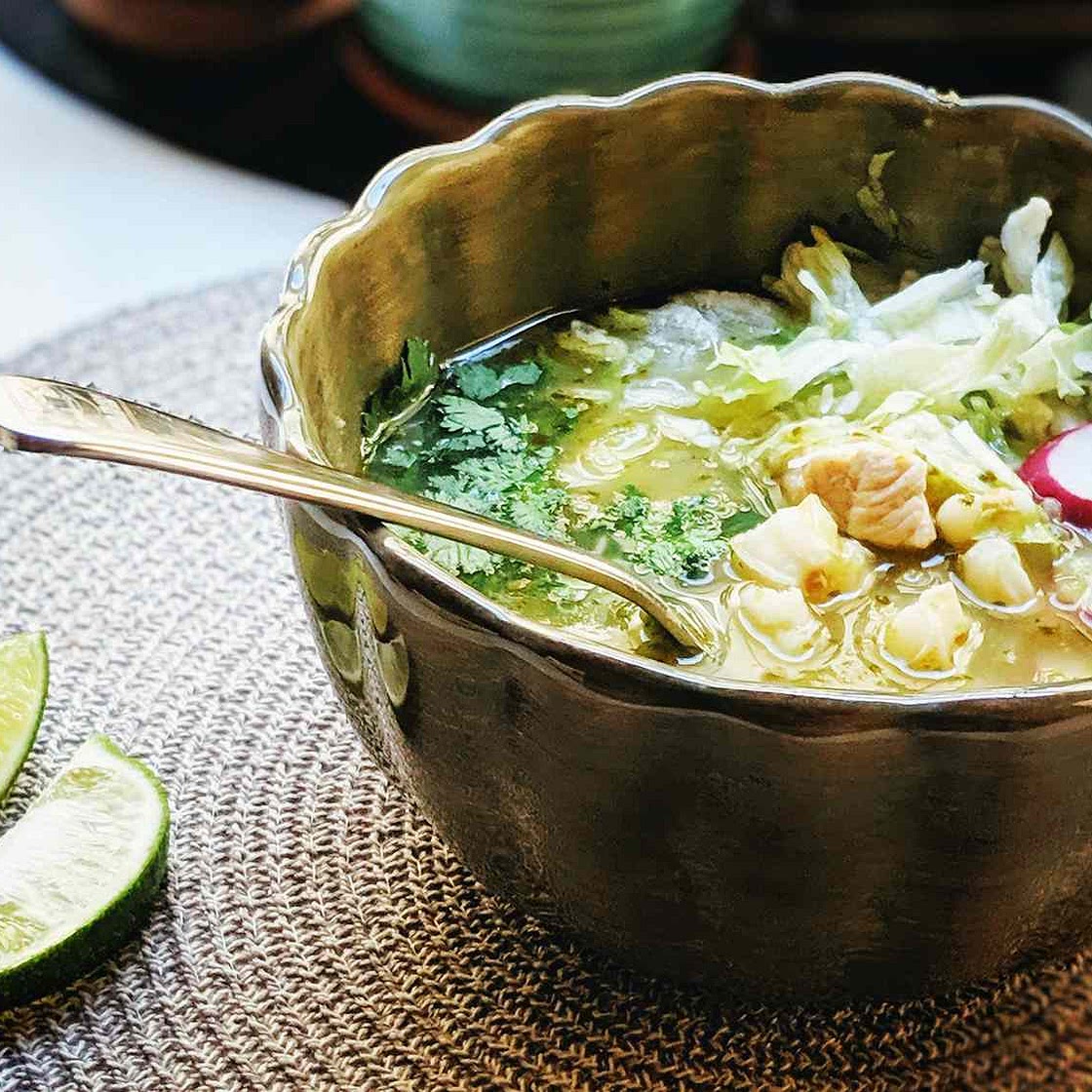Instant Pot Chicken Posole Verde