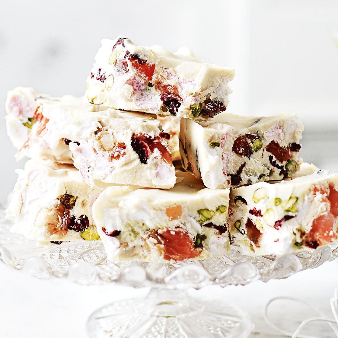 Luxe white choc rocky road: because Christmas is the time to be extra