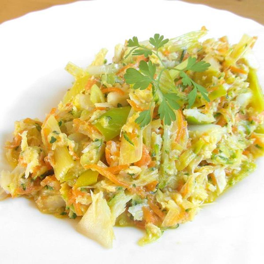 Receita de Bacalhau à Brás com legumes