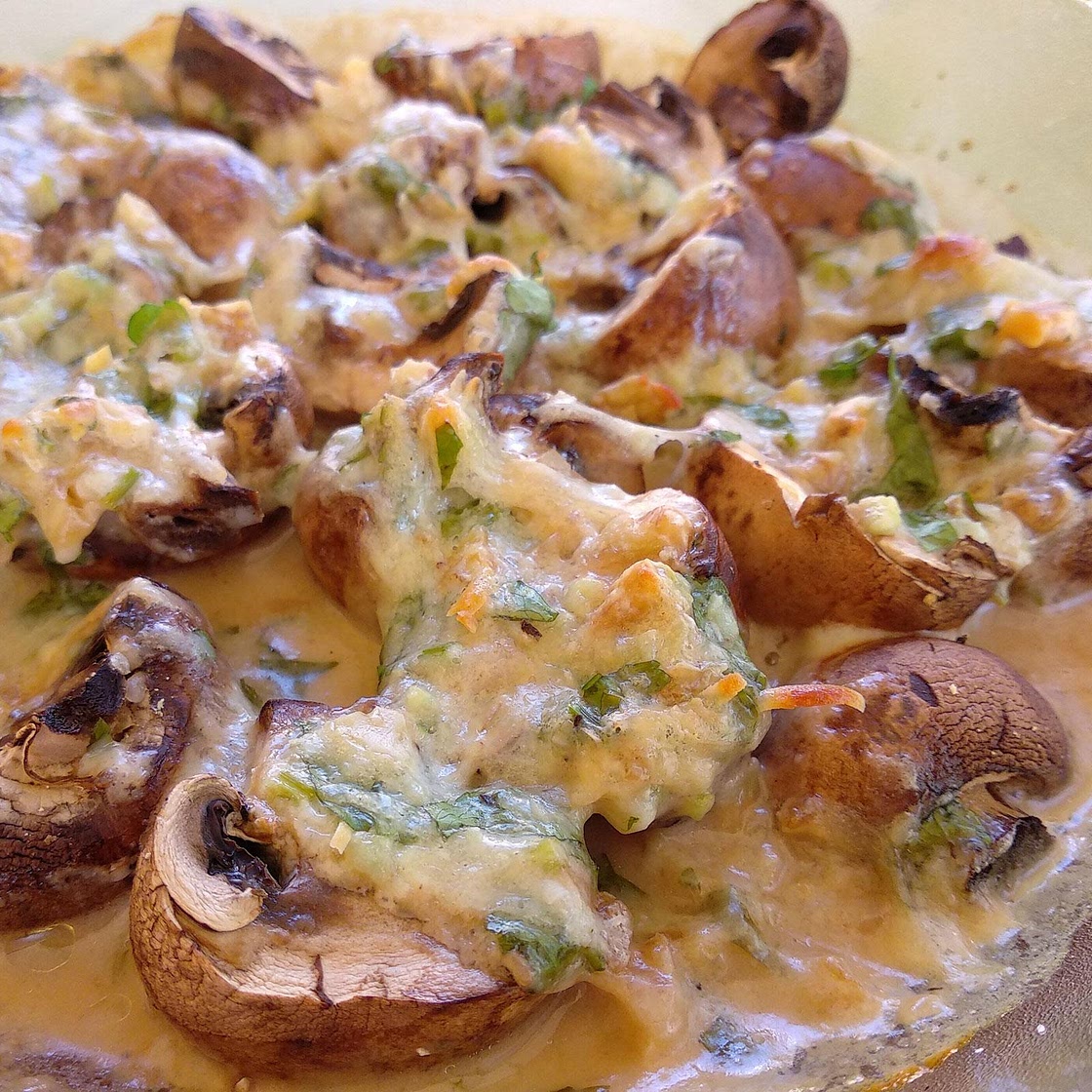 Receita de Cogumelo assado com queijo