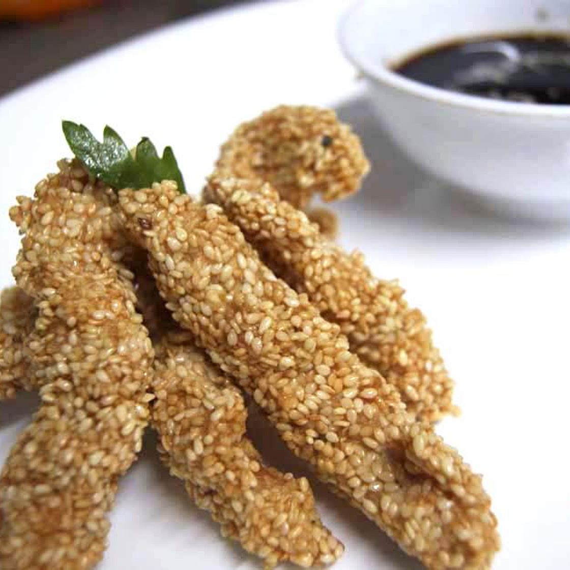 Receita de Frango com crosta de gergelim