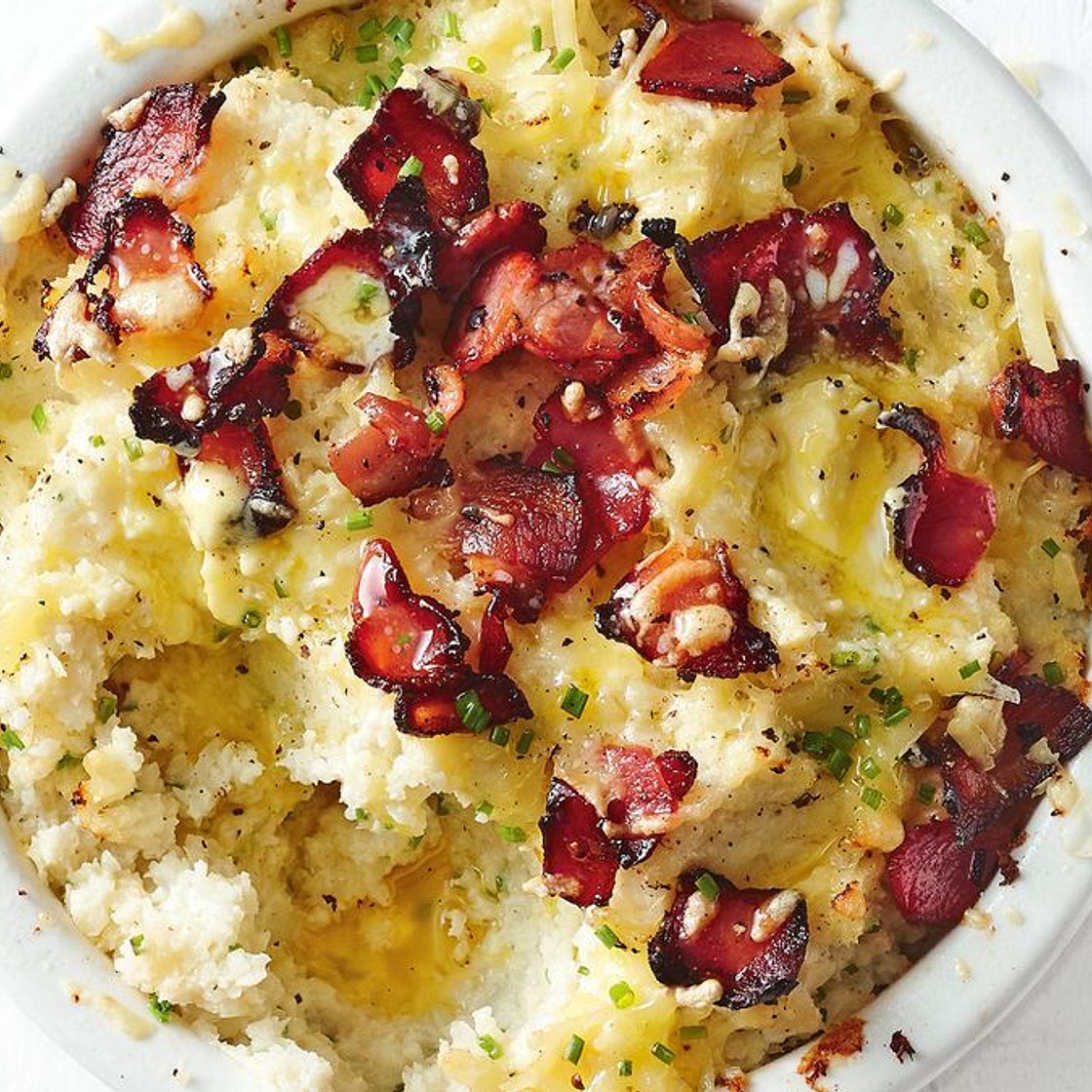 Loaded cauliflower mash