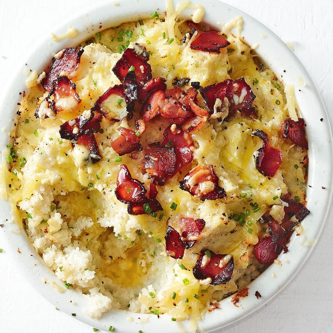 Loaded cauliflower mash