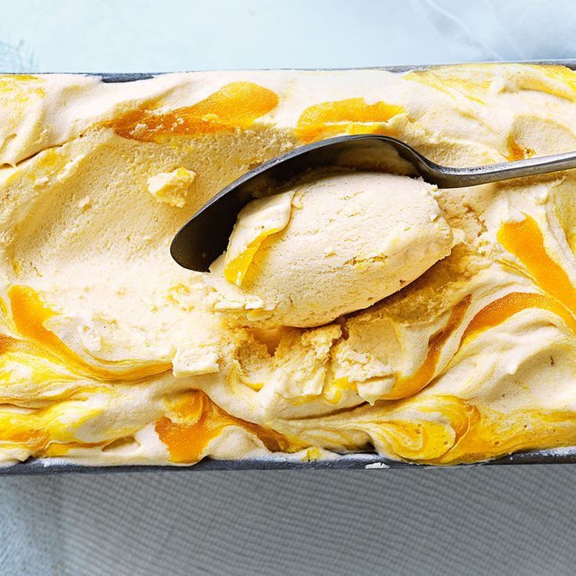 Mango and coconut ice-cream