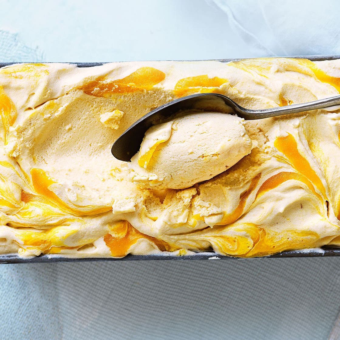Mango and coconut ice-cream