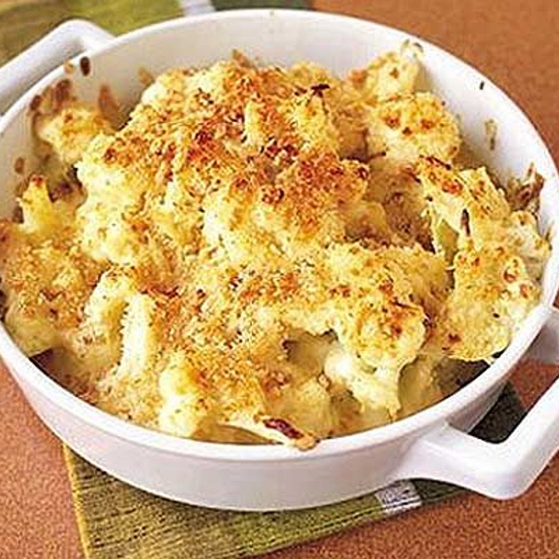 Crunchy cauliflower cheese