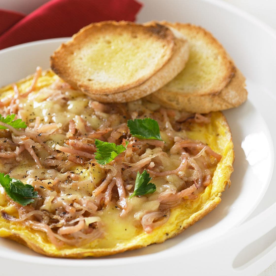 Bacon and cheese omelette